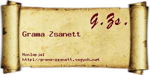 Grama Zsanett névjegykártya